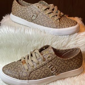 Brown and gold “low top” sneakers only worn once